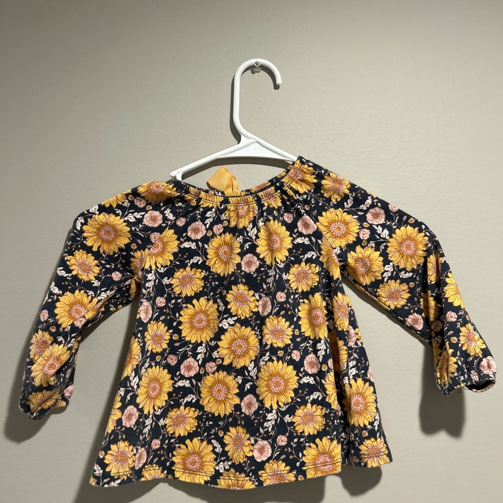 Rachel Zoe Kids Floral Top in Yellow and Black